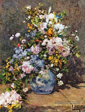  Pierre Art - bouquet de fleurs printanières Pierre Auguste Renoir